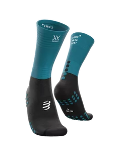 COMPRESSPORT Skarpetki kompresyjne do biegania MID COMPRESSION SOCKS mosaic blue - Skarpetki sportowe męskie - miniaturka - grafika 1
