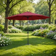 Parasole ogrodowe - Parasol ogrodowy uchylny bordowy 300 cm - miniaturka - grafika 1