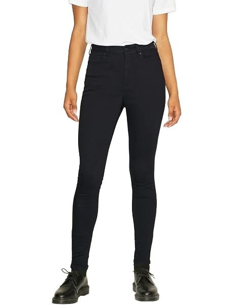 JJXX CZARNE JEANSY DAMSKIE RURKI WYSOKI STAN GŁADKIE XS/34 6FA