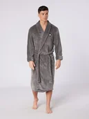 Szlafroki męskie - DKNY Szlafrok w kolorze szarym - miniaturka - grafika 1