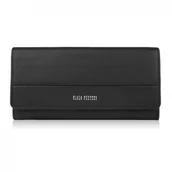 Portfele - PORTFEL DAMSKI SKÓRZANY CZARNY DUŻY Z RFID PAOLO PERUZZI AL-01-BL - miniaturka - grafika 1