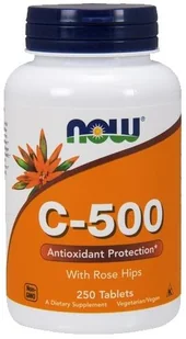 Now Foods Vitamin C-500 with Rose Hips 250 tabl - Witaminy i minerały - miniaturka - grafika 1