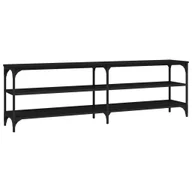 Szafki RTV - vidaXL Szafka pod TV czarna 160x30x50 cm materiał drewnopochodny - miniaturka - grafika 1