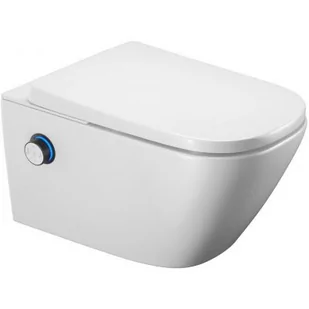 Excellent Dakota 2.0 S2 toaleta myjąca wisząca z pokrętłem sterującym biała/czarny CEEX.4124.593.S2.WH/CEEX.4022.D2.BL - Kompakty WC - miniaturka - grafika 1