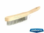 Narzędzia warsztatowe - Szczotka drewniana druciana 3-rzędowa ręczna z drutem stalowym - OSBORN (0001 152 133) - miniaturka - grafika 1