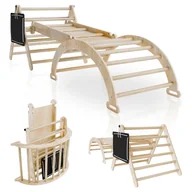 Zabawy w naśladowanie dorosłych - ZESTAW WSPINACZKOWY PLAC ZABAW DO DOMU DLA DZIECI BUJAK ZJEŻDŻALNIA TRÓJKĄT - miniaturka - grafika 1