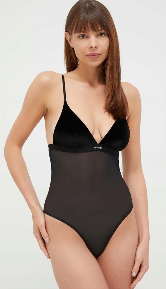 Hugo Body Damskie Czarne z Siateczki L Jgd