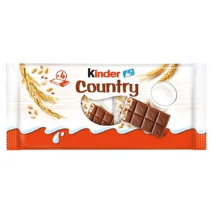 Kinder Country KINDER COUNTRY CZEKOLADA MLECZNA Z NADZIENIEM MLECZNYM I ZBOŻAMI 94 G 4 BATONY) zakupy dla domu i biura! 77121034 - Czekolada - miniaturka - grafika 1