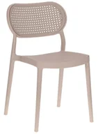 Fotele i krzesła ogrodowe - Elior Nowoczesne krzesło do ogrodu w kolorze taupe - Doko - miniaturka - grafika 1