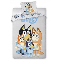Pościel dla dzieci - Pościel 140x200 Bluey szara bawełniana - miniaturka - grafika 1