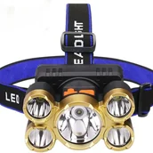 Latarki - Latarka czołowa LED ładowana przez USB, ultrabiałe światło, 4 tryby jasności, regulowany pałąk, idealna do nocnego wędkowania na świeżym powietrzu. - miniaturka - grafika 1