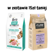 Sucha karma dla kotów - BRIT Care Cat  Grain-Free Sterilised Urinary Health 2kg + PURE Sterilized Cat Adult 2kg - miniaturka - grafika 1