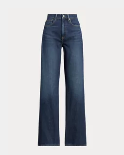 Spodnie damskie - RALPH LAUREN Jeansy z wysokim stanem i szerokimi nogawkami rozmiar 24R - grafika 1