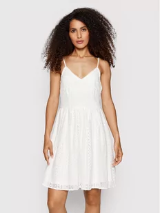 Vero Moda Sukienka letnia Honey 10220925 Biały Regular Fit - Sukienki - miniaturka - grafika 1