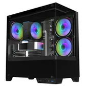 Zestawy komputerowe - Komputer GLASS Q1 RGB Ryzen 7 5700X RTX 4060 32GB SSD 1TB WIFI W11 DLSS 3 - miniaturka - grafika 1