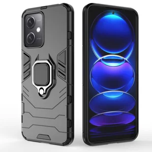Ring Armor etui do Xiaomi Redmi Note 12 5G / Poco X5 5G pancerny pokrowiec uchwyt magnetyczny ring czarne - Etui i futerały do telefonów - miniaturka - grafika 12