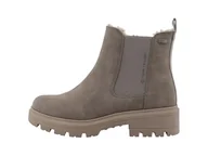 Botki damskie - Tom Tailor Damskie sztyblety 6390390012, szarobrązowe (taupe), 43 EU, szarobrązowy, 43 EU - miniaturka - grafika 1