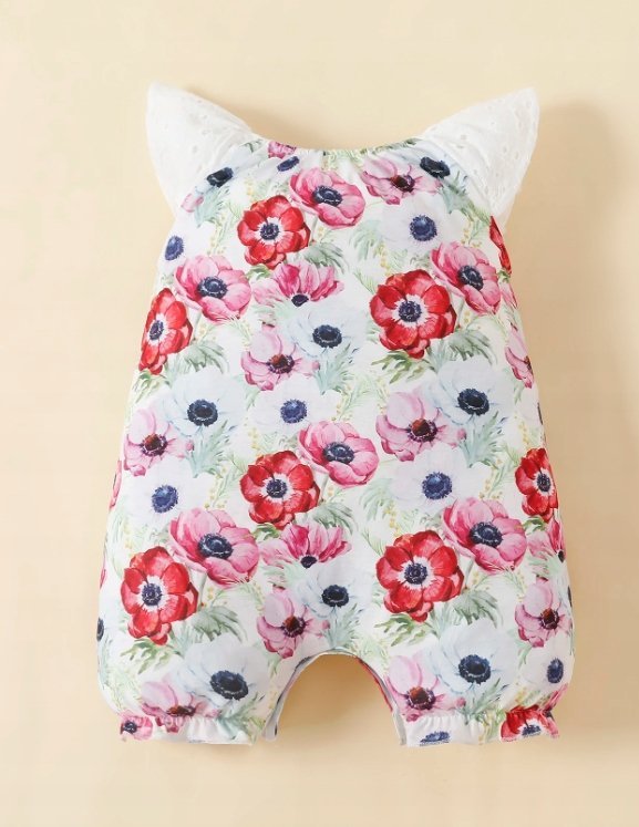 SHEIN KOMBINEZON W KWIATY Z HAFTEM CASUAL 86 VUS