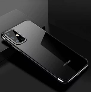 Clear Color case żelowy pokrowiec etui z metaliczną ramką Samsung Galaxy A72 4G czarny - Etui i futerały do telefonów - miniaturka - grafika 3