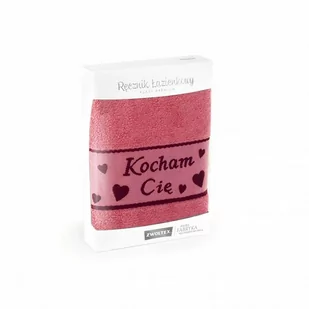 Ręcznik w opakowaniu Kocham Cię 50x90 homar łososiowy 8724/1/5208 na prezent Zwoltex - Ręczniki - miniaturka - grafika 1