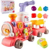 Chodziki - Jeździk Pociąg z Wagonikiem Pchacz Ciuchcia Lokomotywa Zabawka Schowek 5w1 - miniaturka - grafika 1