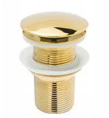 Korki do umywalek - Massi Korek klik klak umywalkowy bidetowy duży złoty połysk bez przelewu - miniaturka - grafika 1