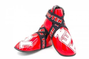 Top ten, Ochraniacze stóp, OSTT-PU "Superlight" Glossy Wako approved, czerwony, rozmiar S - Ochraniacze do sportów walki - miniaturka - grafika 1