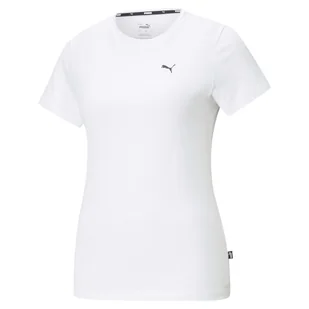 Puma Koszulka Damska T-Shirt Ess Small Logo Tee White 586776 52 Xs - Koszulki i topy damskie - miniaturka - grafika 1