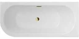 Besco Wanna 160x75 Avita Slim Plus Lewa + Syfon w kolorze złotym - Wanny - miniaturka - grafika 6
