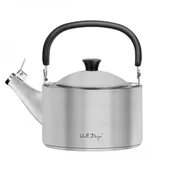 Czajniki na gaz - Vialli Design Czajnik 1,5l z gwizdkiem Diamante stalowy matowy 27855 27855 - miniaturka - grafika 1