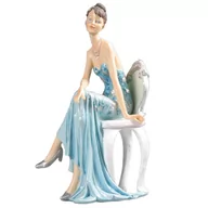 Dekoracje domu - Batek Figurka ozdobna, Dama na krześle w błękitnej sukni - miniaturka - grafika 1