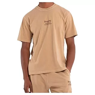 Koszulki męskie - Replay Męski T-shirt M6154, 145 Sahara Sand, S - grafika 1