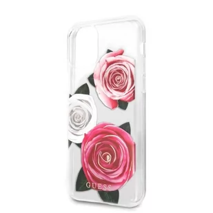 Guess GUHCN58ROSTRT iPhone 11 Pro transparent hardcase Flower Desire Pink & White Rose - Etui i futerały do telefonów - miniaturka - grafika 3
