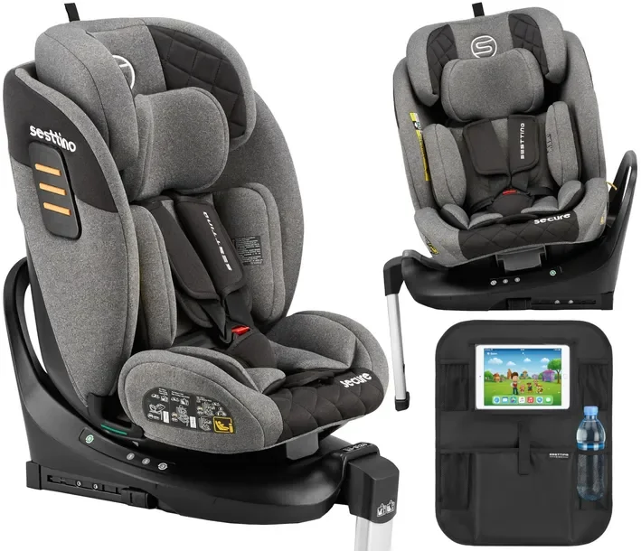 Fotelik Samochodowy Sesttino i-Size 40-150 cm Obrotowy 360° 0-36 kg ISOFIX