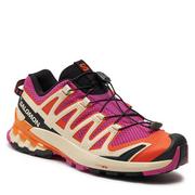 Buty trekkingowe damskie - Buty Salomon Xa Pro 3D V9 L47467900 Rose Violet / Dragon Fire / Papaya - miniaturka - grafika 1