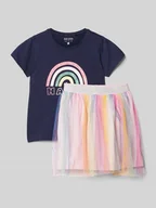 Sukienki i spódniczki dla dziewczynek - T-shirt i spódnica w zestawie - miniaturka - grafika 1