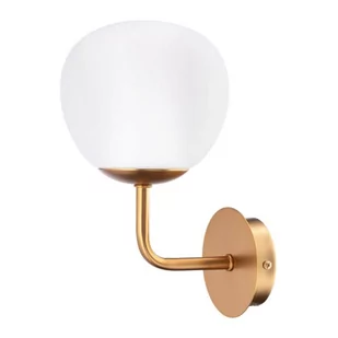 Maytoni Kinkiet LAMPA ścienna ERICH MOD221-WL-01-G  modernistyczna OPRAWA szklana kula ball biała Maytoni - Lampy ścienne - miniaturka - grafika 1