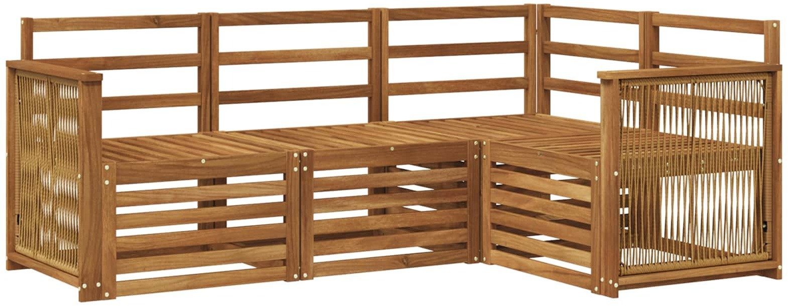 vidaXL Zestawy sof 4 pcs Lite Drewno Akacji