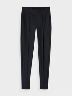 Damskie legginsy basic 4F 4FRAW24TTIGF225 - czarne - Spodnie sportowe damskie - miniaturka - grafika 1