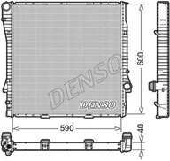 Układ chłodzenia - akcesoria - Chłodnica, układ chłodzenia silnika Denso DRM05112 - miniaturka - grafika 1