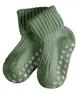 Skarpetki damskie - FALKE Catspads Cotton Skarpety Pantufla Unisex Dziecko Bawełna Niebieski Różowy Wiele Klamki Antypoślizgowe Ciepłe Jednokolorowe Oddychające 1 Para, Grün Mineral Green 7016, 62-68 - miniaturka - grafika 1