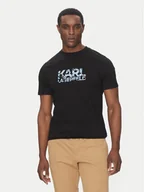 Koszulki męskie - KARL LAGERFELD T-Shirt 755042 552224 Czarny Regular Fit - miniaturka - grafika 1