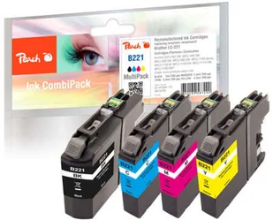 Peach PI500-178 nabój z tuszem 4 szt. Zamiennik Standardowa wydajność Czarny, Cyjan, Purpurowy, Żółty - Tusze zamienniki - miniaturka - grafika 1