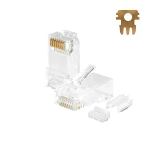 Wtyk rj45 utp kat. 6a, drut, netrack (100 szt) 105-516A - Wtyczki i adaptery - miniaturka - grafika 1