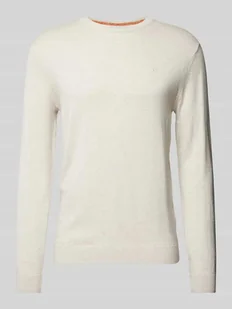 Sweter z dzianiny z wyhaftowanym logo model ‘BASIC’ - Swetry męskie - miniaturka - grafika 1