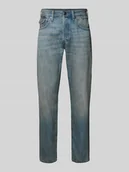 Spodnie męskie - Jeansy o kroju regular tapered fit z efektem znoszenia model ‘FWD’ - miniaturka - grafika 1