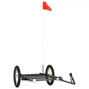 Przyczepka rowerowa, czarna, 126x63x34 cm, żelazna Lumarko! - Przyczepki rowerowe - miniaturka - grafika 1