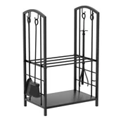 Akcesoria kominkowe - Stojak na drewno z akcesoriami Silvan 4.5 - miniaturka - grafika 1