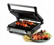 Grille elektryczne - DOMO DO9287G czarny 166 W grill elektryczny rozkładany + gofrownica - miniaturka - grafika 1