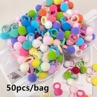 Ozdoby do włosów - TEMU /80/100 kolorowych gumek do włosów - ultra słodkie gumki do włosów, wysoka elastyczność, akcesoria do włosów dla przedszkoli do 5. klasy, różne - miniaturka - grafika 1